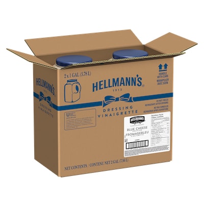 Hellmann's® Classiques Vinaigrette Fromage Bleu 2 x 3.78 L - Hellmann's® Classiques Vinaigrette Fromage Bleu: Agrémentez vos meilleures salades de vinaigrettes qui ont l’aspect, le goût et l’effet d’une vinaigrette maison.